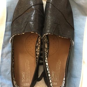 TOMS Black Glitter